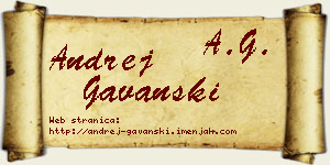 Andrej Gavanski vizit kartica
